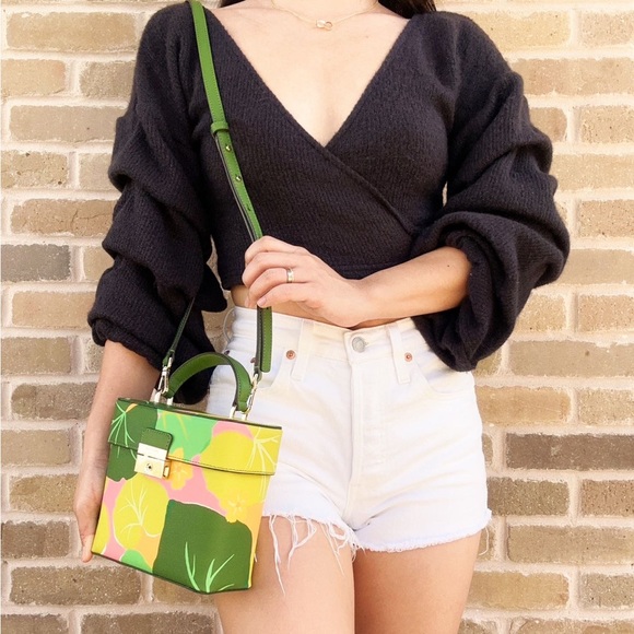 Kate Spade voyage cucumber floral small top-handle crossbody - Picture 2 of 7